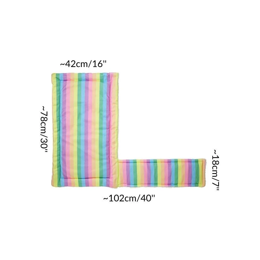Set of 2 Plush Fleece Liners for Guinea Pigs | Rainbow Collection - Image 6