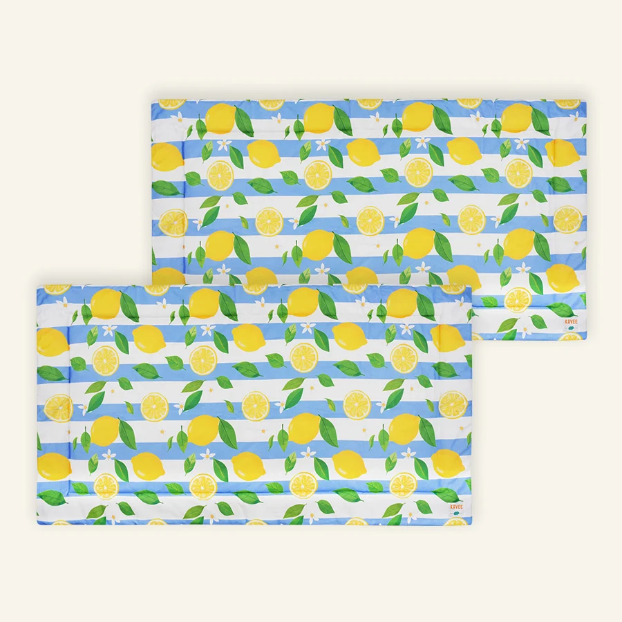 Set of 2 Plush Fleece Liner for Guinea Pigs | Lemon Amalfi Collection - Image 3