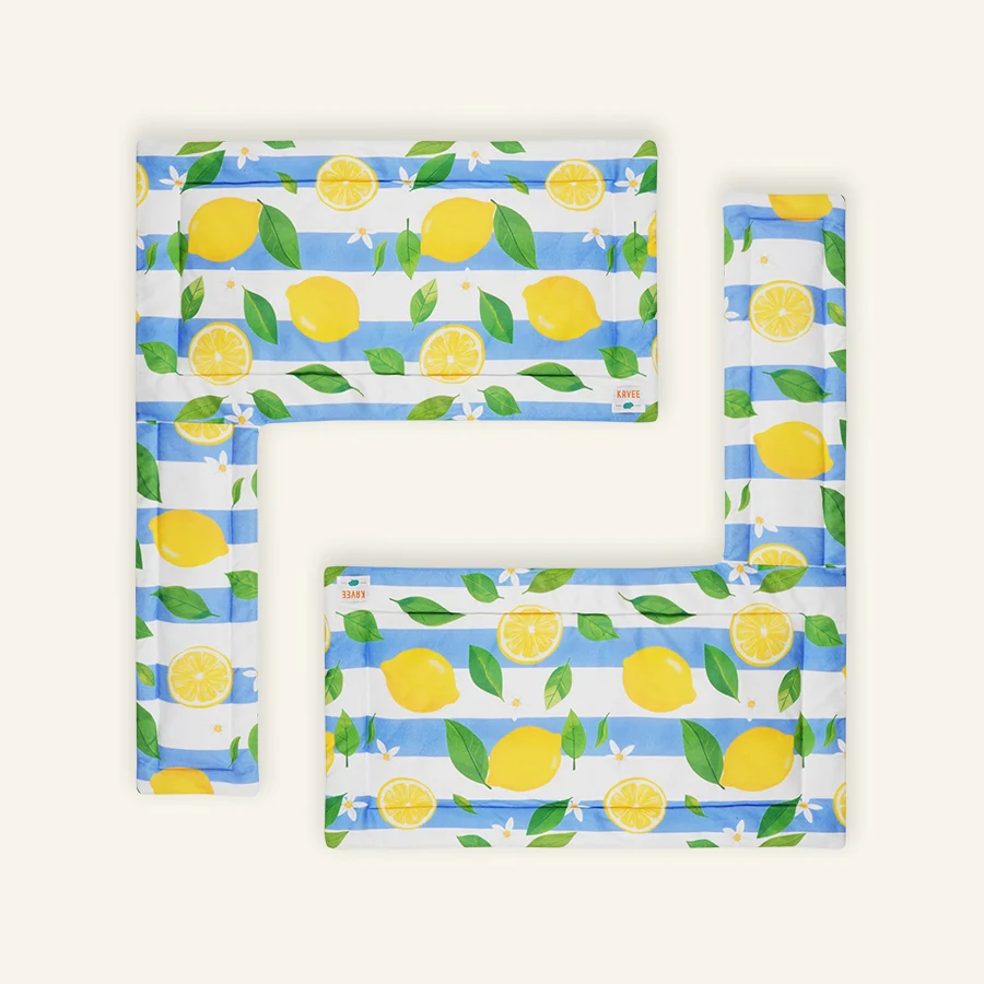 Set of 2 Plush Fleece Liner for Guinea Pigs | Lemon Amalfi Collection - Image 5