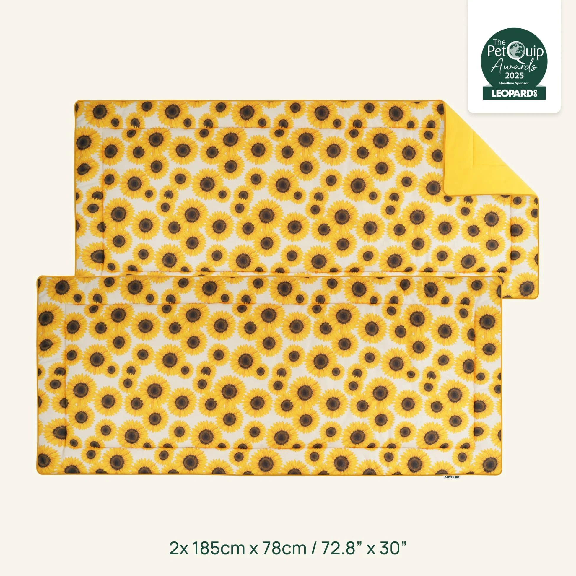 Set of 2 Plush Fleece Liner for Guinea Pigs | Sunflower Collection - Image 5